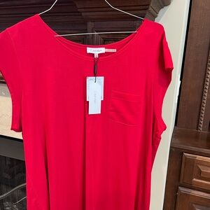Calvin Klein Bold Red Short Sleeve Top NWT - XL